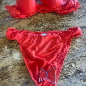 ASOS Red Swimwear Label Detail